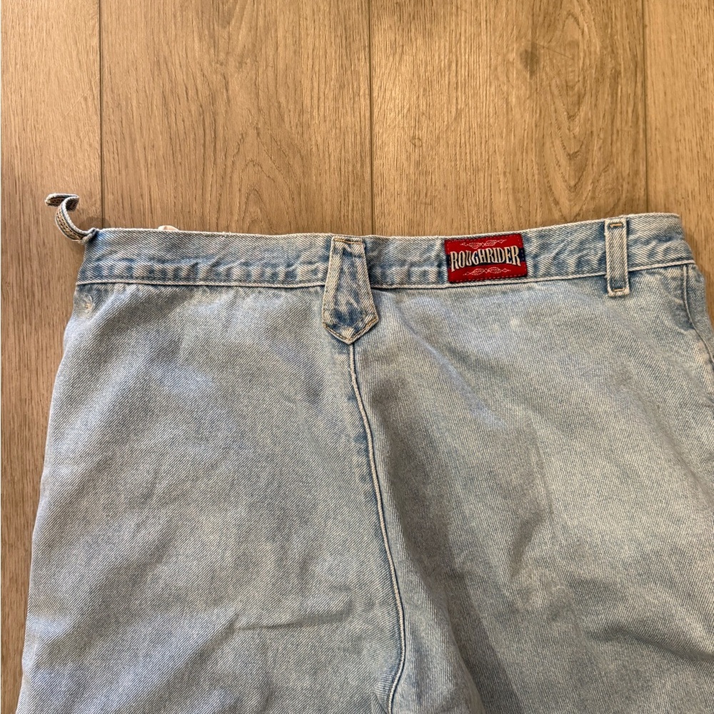 High-Rise Light Blue Women's Jeans - Sculpted Knee Detail - Picture 5 of 7